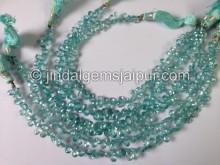 Blue Zircon Faceted Pear